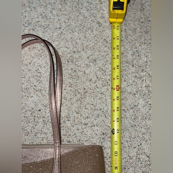 Kate Spade Rose Gold Shimmering Tote Bag with Textured Finish - Picture 8 of 10